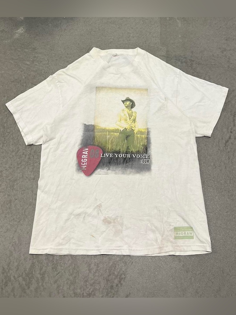 macgraw White Graphic 'Live Your Voice' Short Sleeve Tee